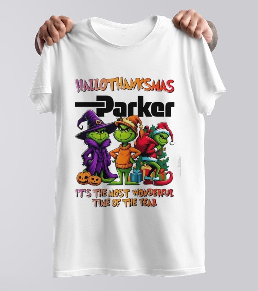 HalloThanksMas Grinch Parker It's The Most Wonderful Time Of The Year 2025 T-Shirt