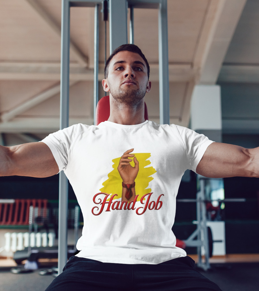 Hand Job Humor Double Entendre Red Tie Playful T-Shirt
