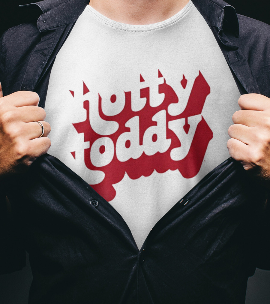 Hotty Toddy Text Art With Distinctive Red Lettering T-Shirt