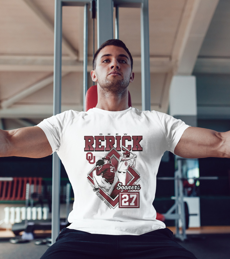 Oklahoma Sooners Drew Rerick Baseball 27 OU T-Shirt
