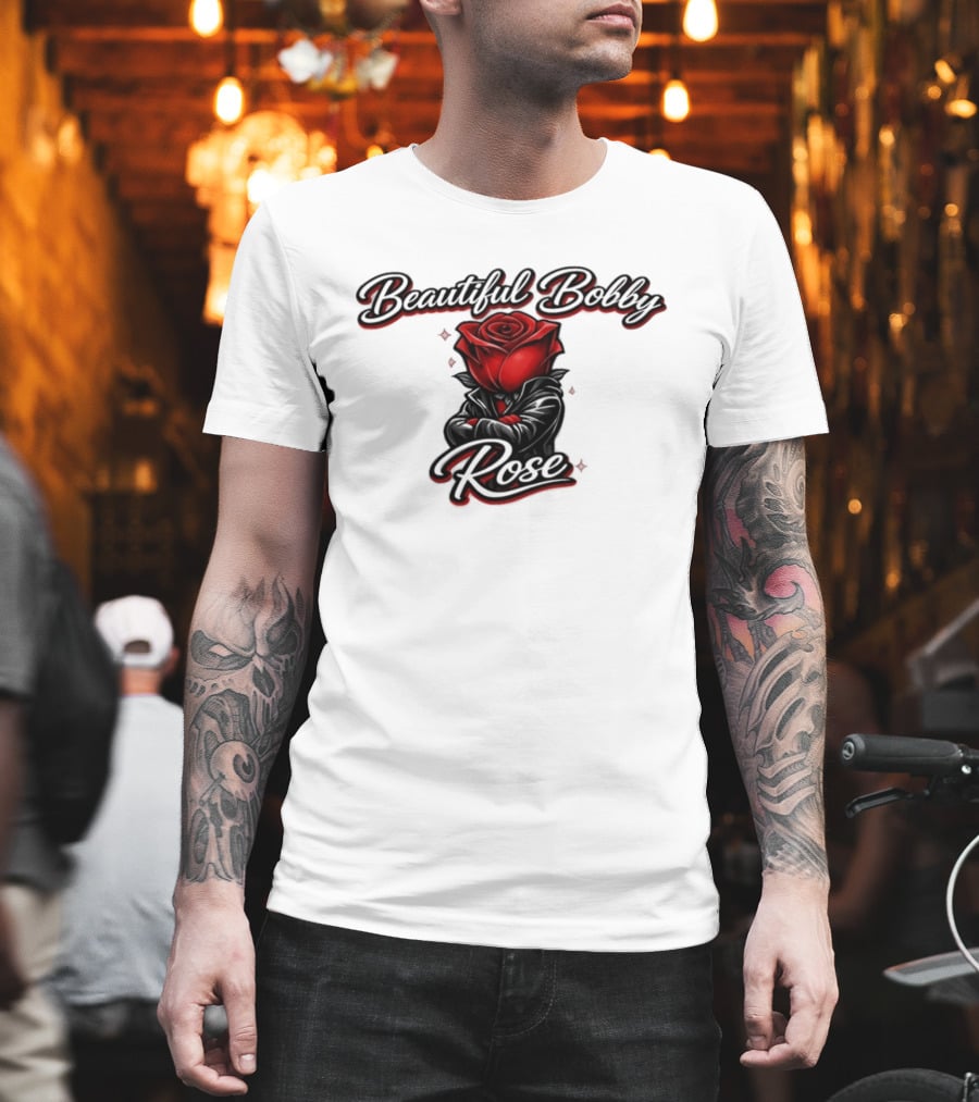 Beautiful Bobby Rose Red Flower T-Shirt