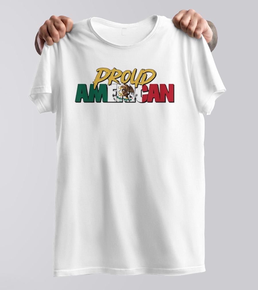 Proud American Mexico Eagle Flag Patriotic T-Shirt