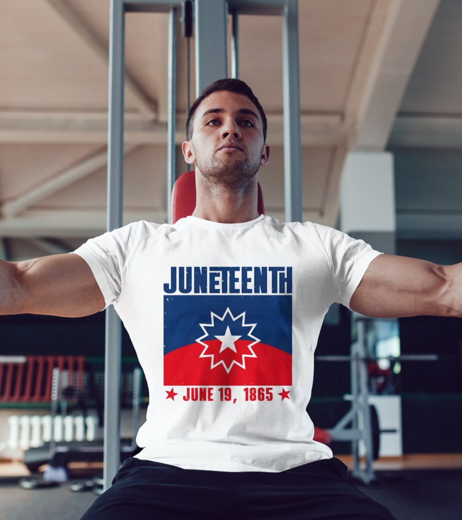 Juneteenth Red White Blue Freedom Flag June 19 1865 Emancipation Day T-Shirt
