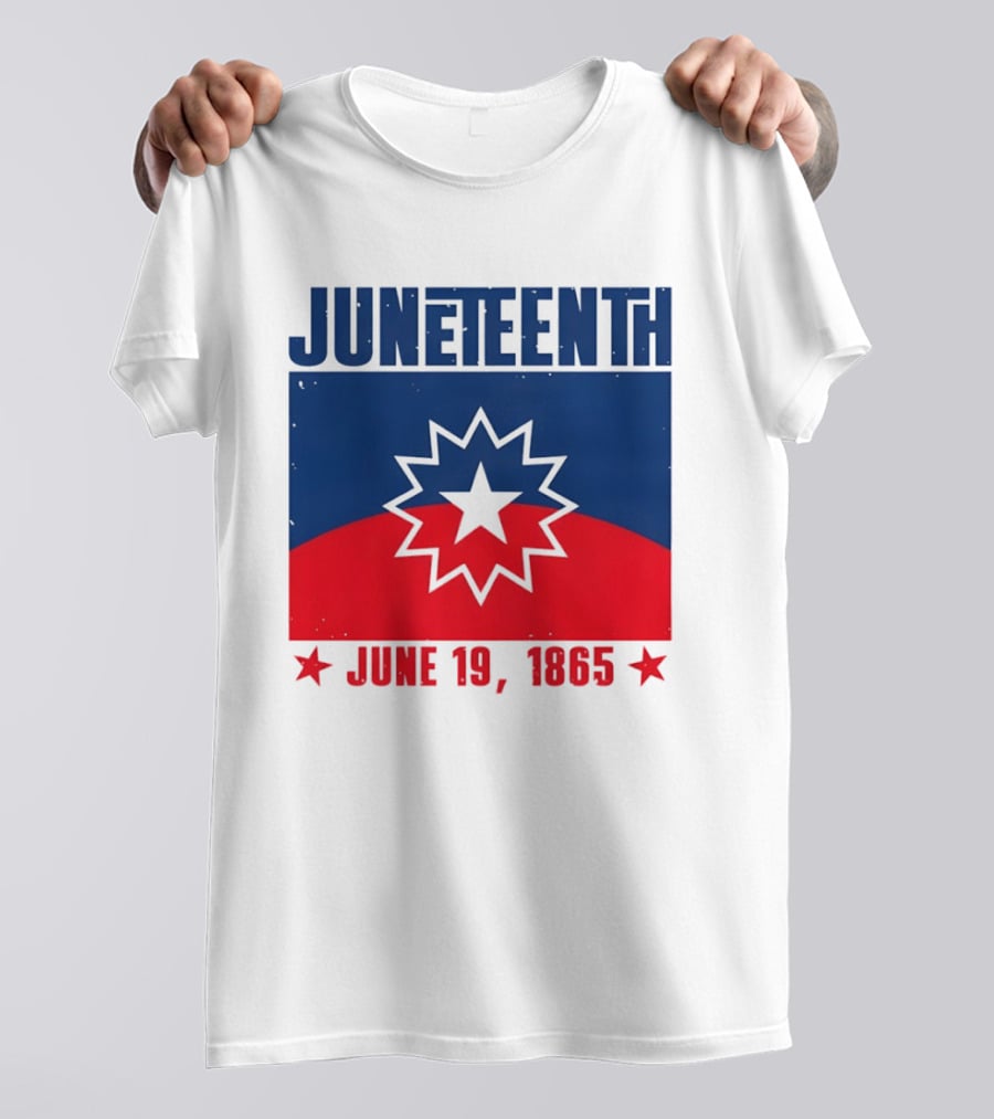 Juneteenth Red White Blue Freedom Flag June 19 1865 Emancipation Day T-Shirt