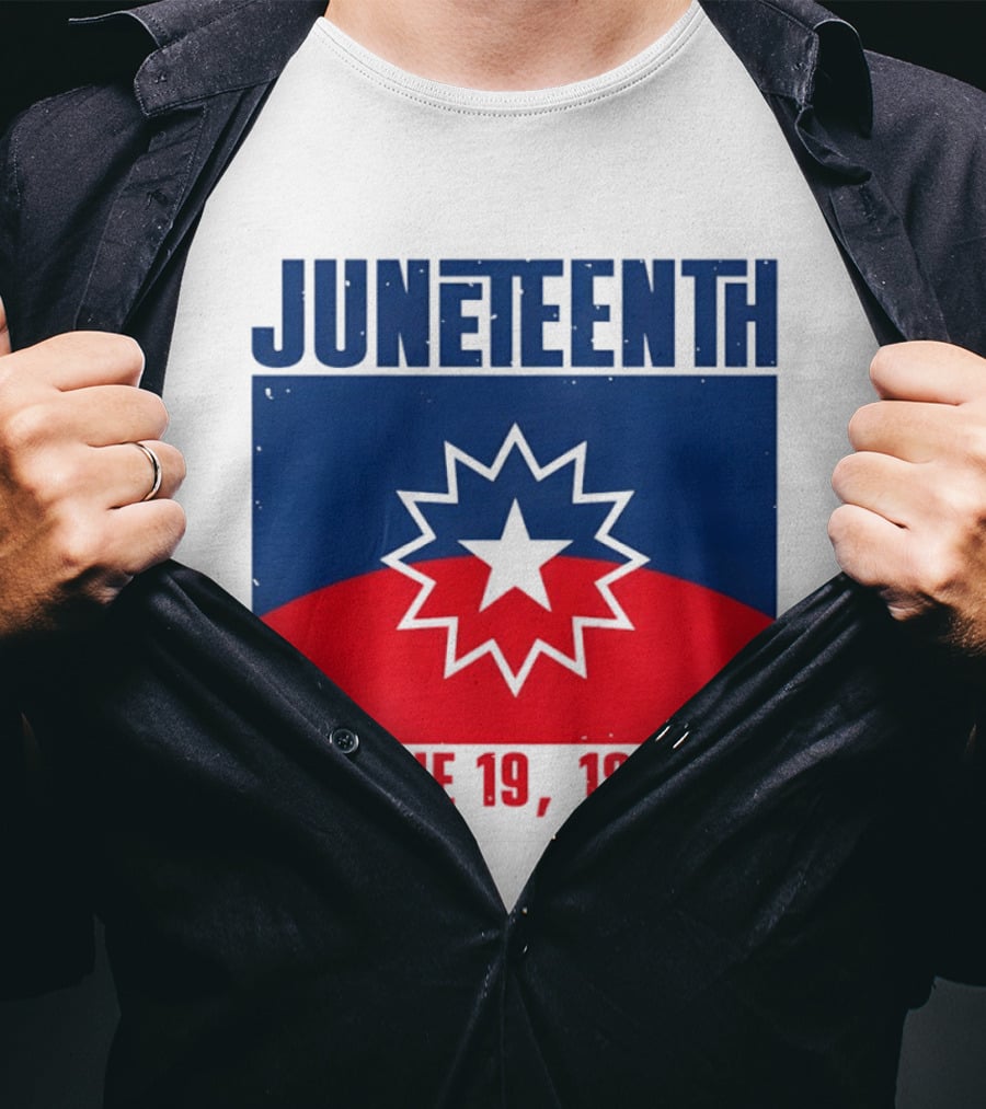 Juneteenth Red White Blue Freedom Flag June 19 1865 Emancipation Day T-Shirt