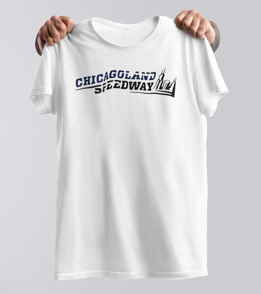 Chicagoland Speedway Skyline Racing Architecture T-Shirt