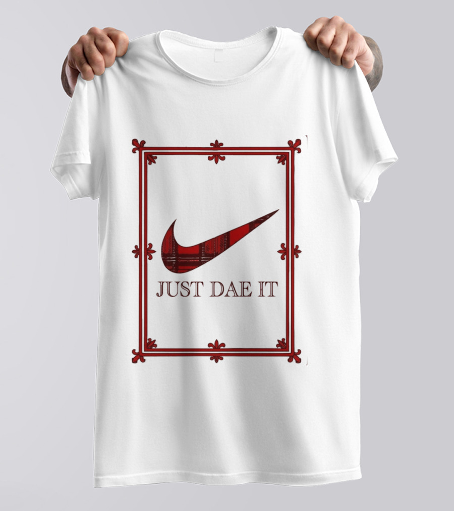 Just Dae It Scottish Plaid Swoosh Scotland T-Shirt