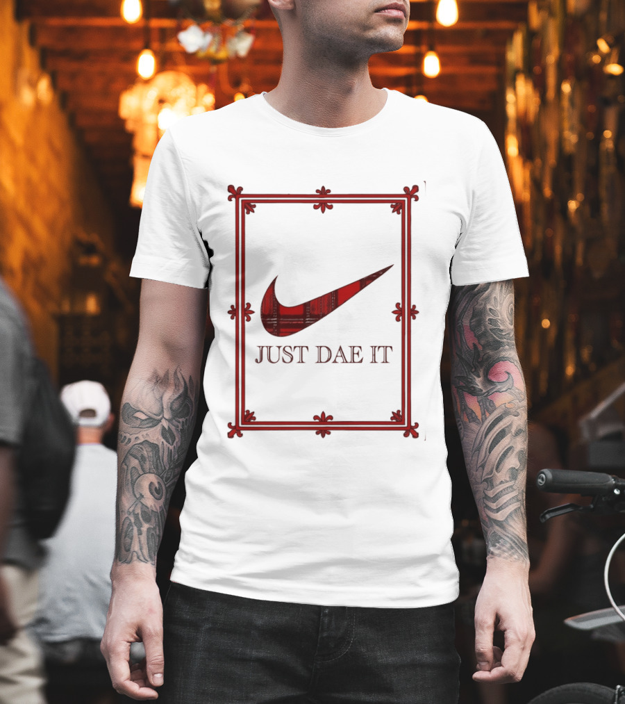 Just Dae It Scottish Plaid Swoosh Scotland T-Shirt