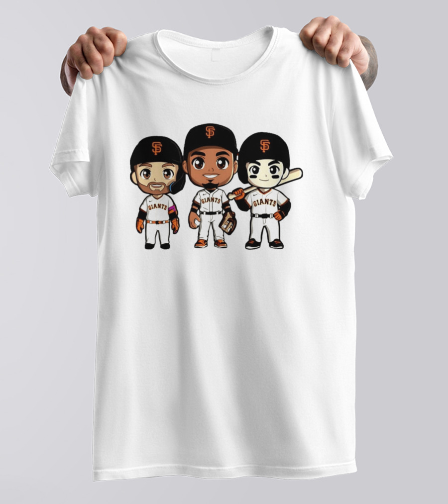 San Francisco Giants Chibi Players MLB Baseball Giants Team Sports Characters T-Shirt