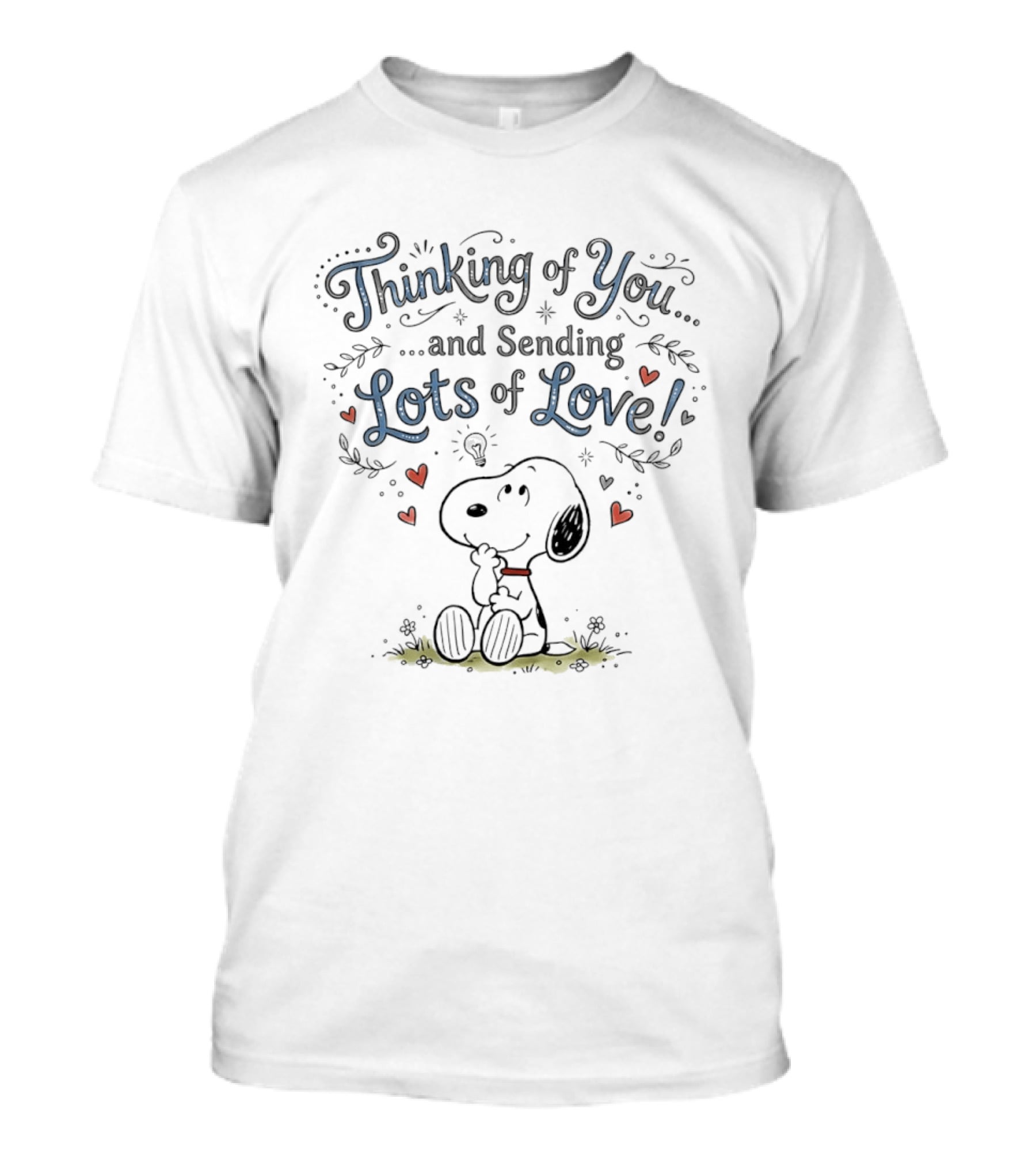 Thinking Of You And Sending Lots Of Love Snoopy Peanuts T-Shirt