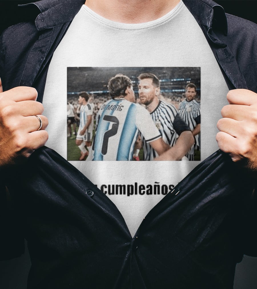 Lionel Messi 39th Birthday Argentina Feliz Cumpleaños Leo Di María Celebration T-Shirt