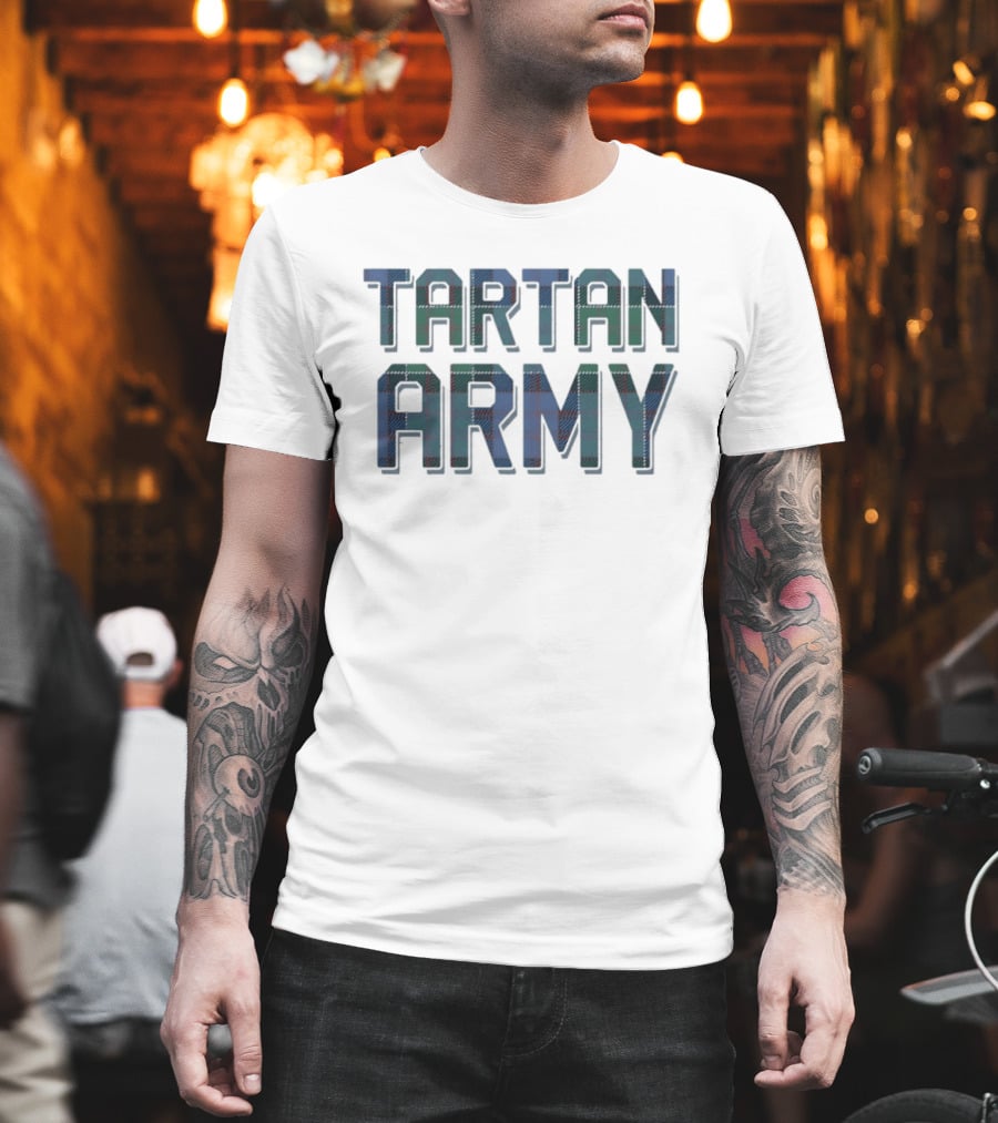 Tartan Army Scotland Fans Clan Plaid T-Shirt