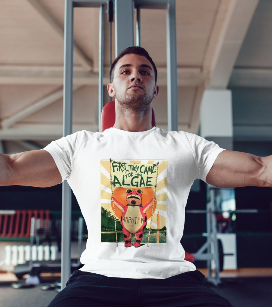 First They Came For The Algae Amphifa Frog Sunburst Protest T-Shirt