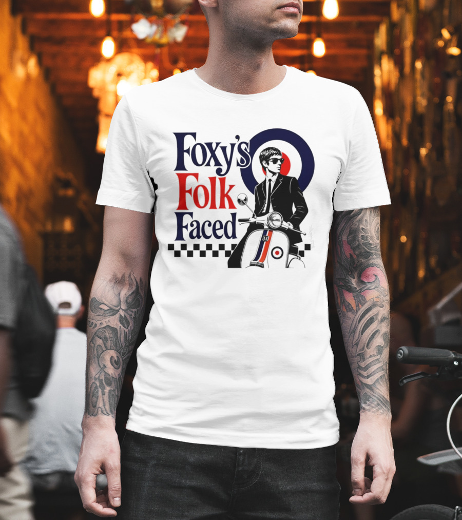 Foxy's Folk Faced Mod Scooter T-Shirt