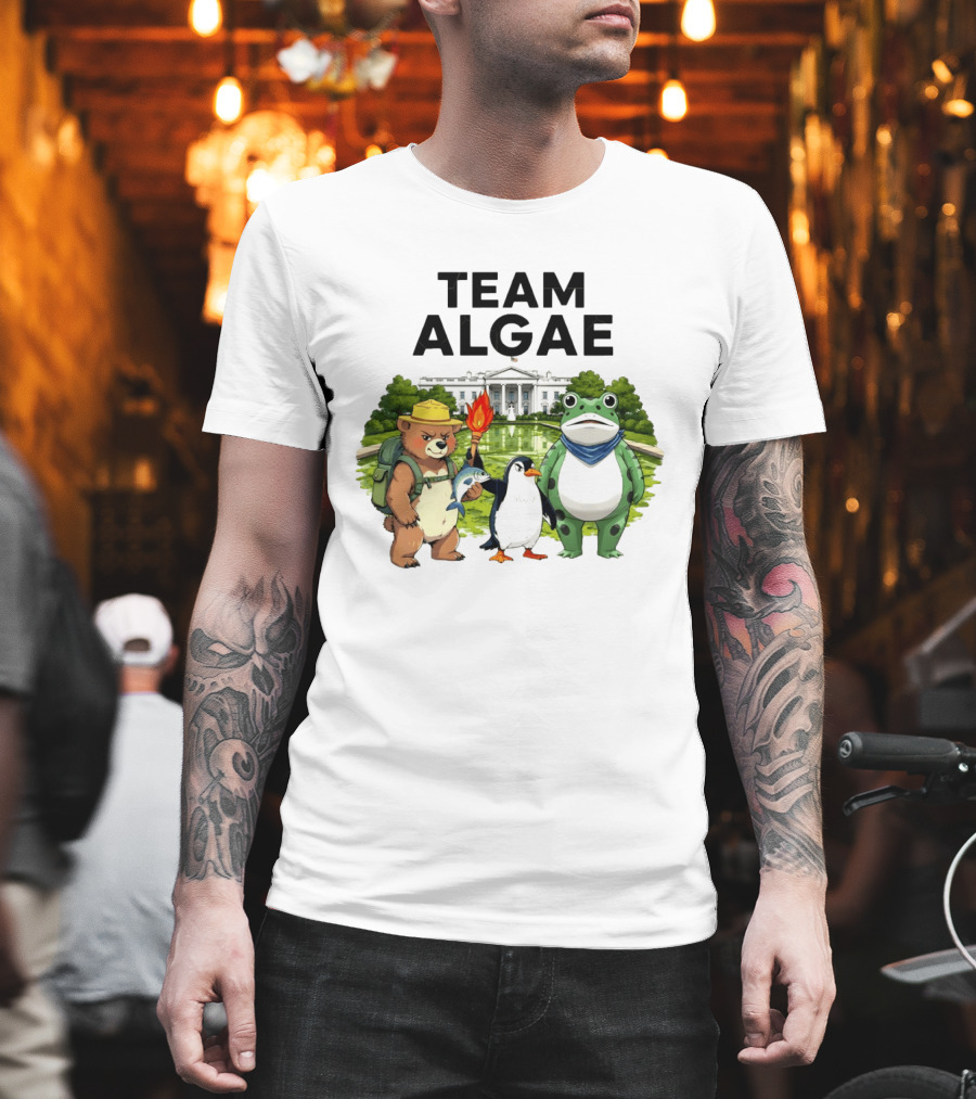 Team Algae Frog Penguin Bear White House 2026 Make Algae Great Again T-Shirt