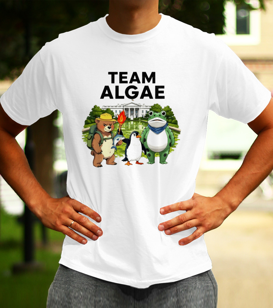 Team Algae Frog Penguin Bear White House 2026 Make Algae Great Again T-Shirt