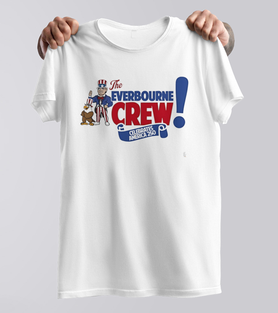 The Everbourne Crew Celebrates America 250 With Patriotic Character And Eagle T-Shirt