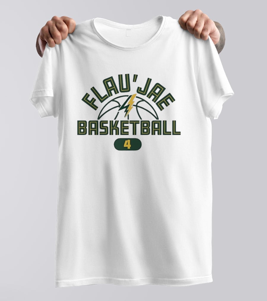 Flau'jae Basketball Lightning Bolt Number 4 T-Shirt