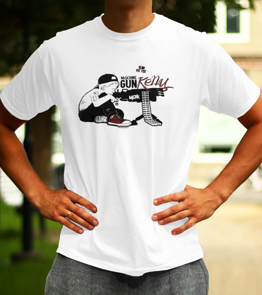 Machine Gun Kelly Slim Fit Black And Red Kid T-Shirt
