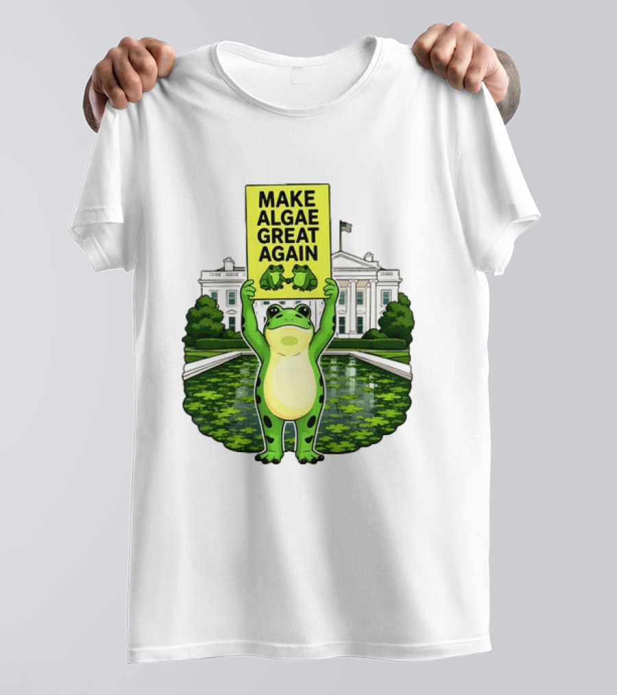 Frogs Team Algae Make Algae Great Again At White House 2026 T-Shirt