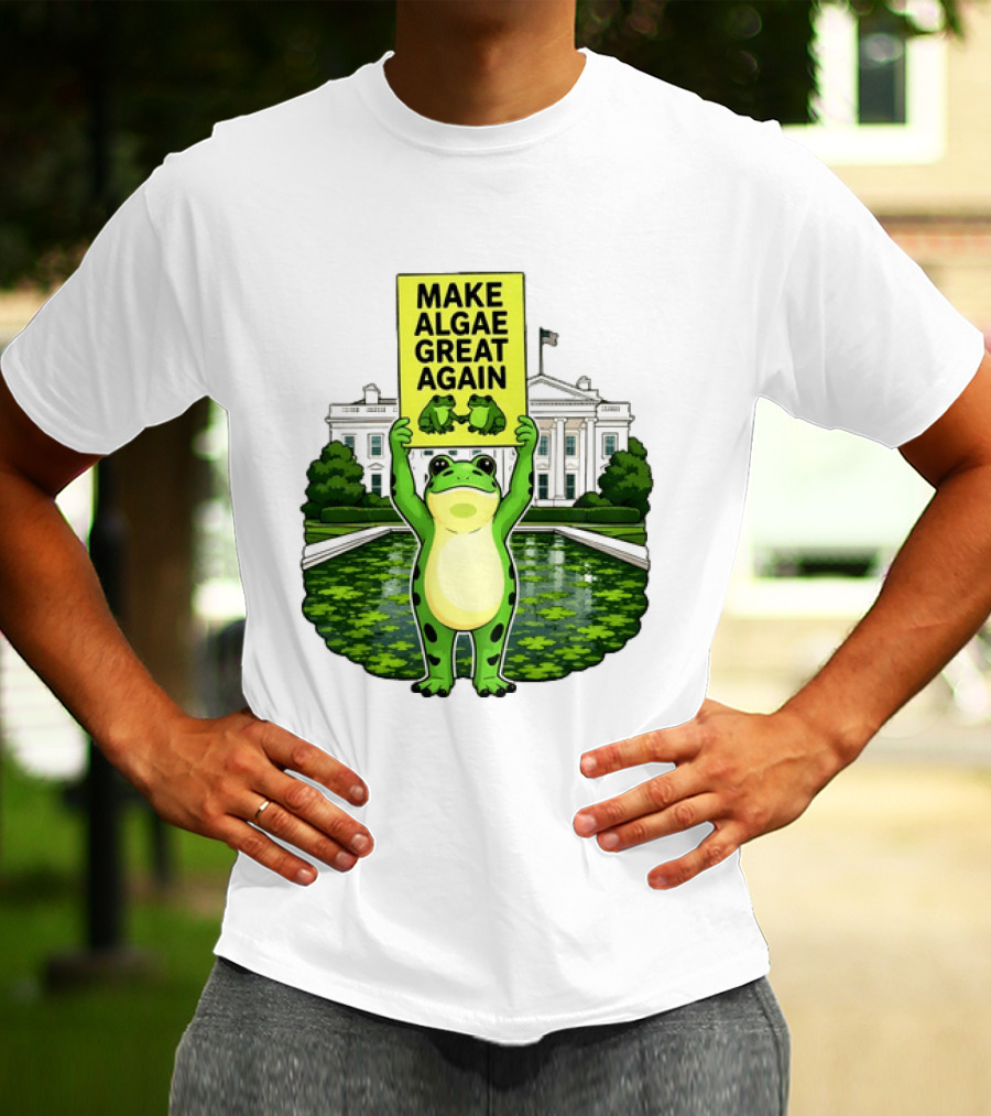 Frogs Team Algae Make Algae Great Again At White House 2026 T-Shirt