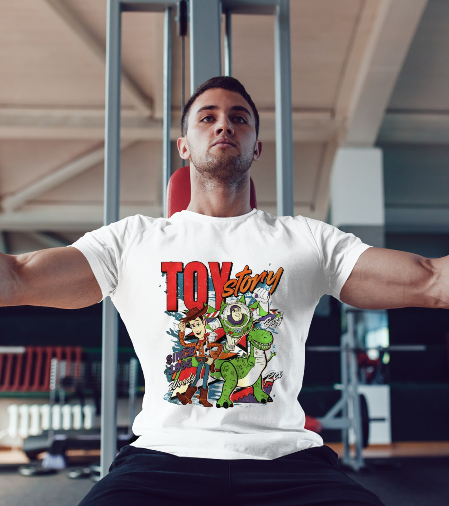 Toy Story Woody Buzz Rex Since 1995 Animated Adventure T-Shirt