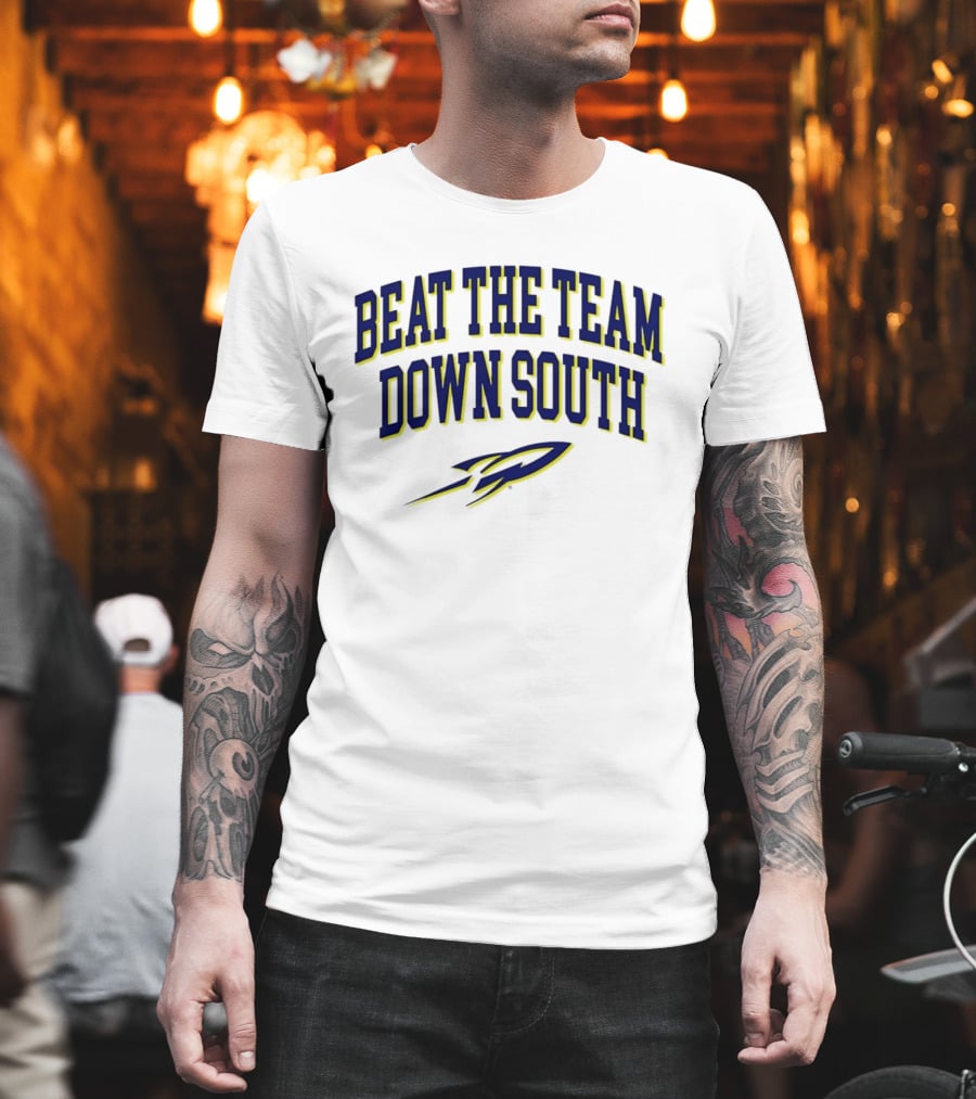 Beat The Team Down South College Football Rocket T-Shirt