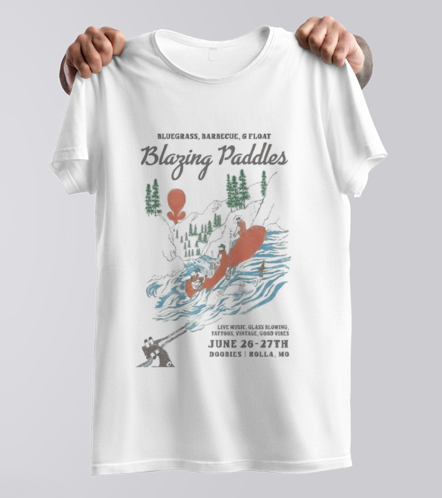 Blazing Paddles Riverboarding Adventure Rolla MO June 26 27 2026 T-Shirt