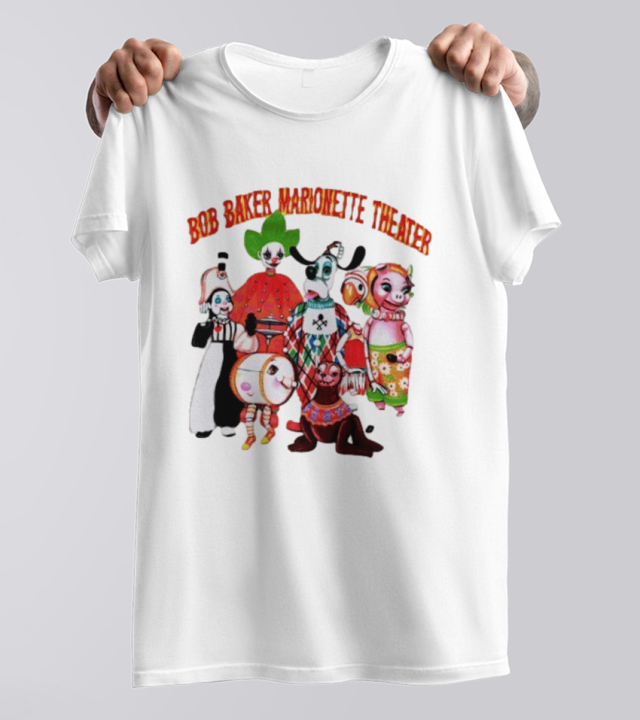 Bob Baker Marionette Theater Clown Dog Pig Characters T-Shirt