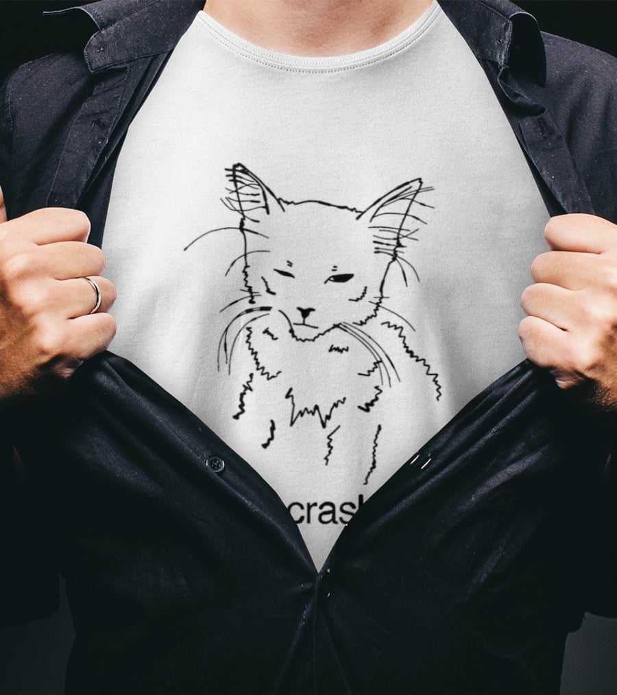 Exhausted Cat Mood Boutta Crash Tf Out T-Shirt