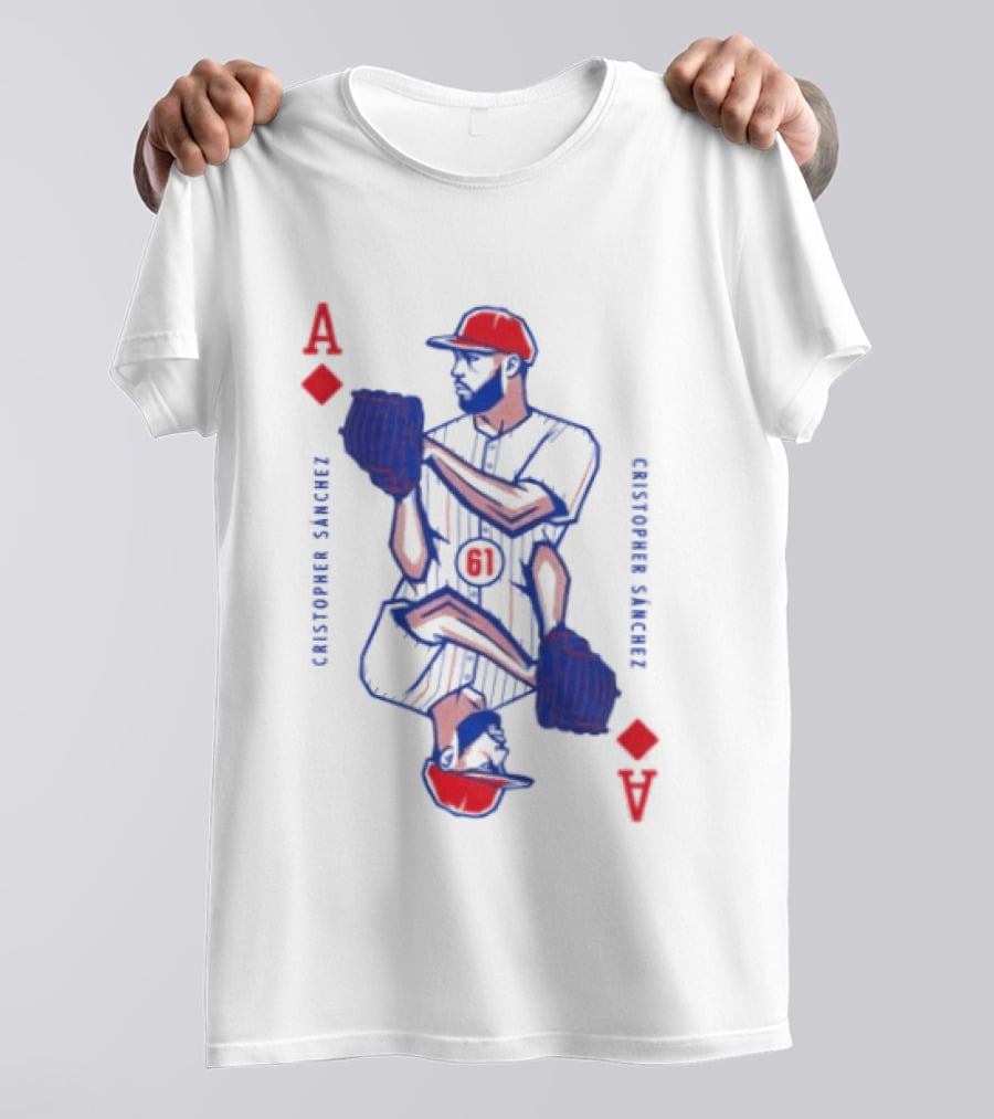 Cristopher Sánchez Philadelphia Phillies Ace Of Diamonds Playing Card T-Shirt