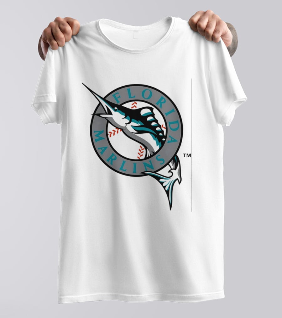 Florida Marlins MLB Baseball Team Logo Authentic Merchandise T-Shirt