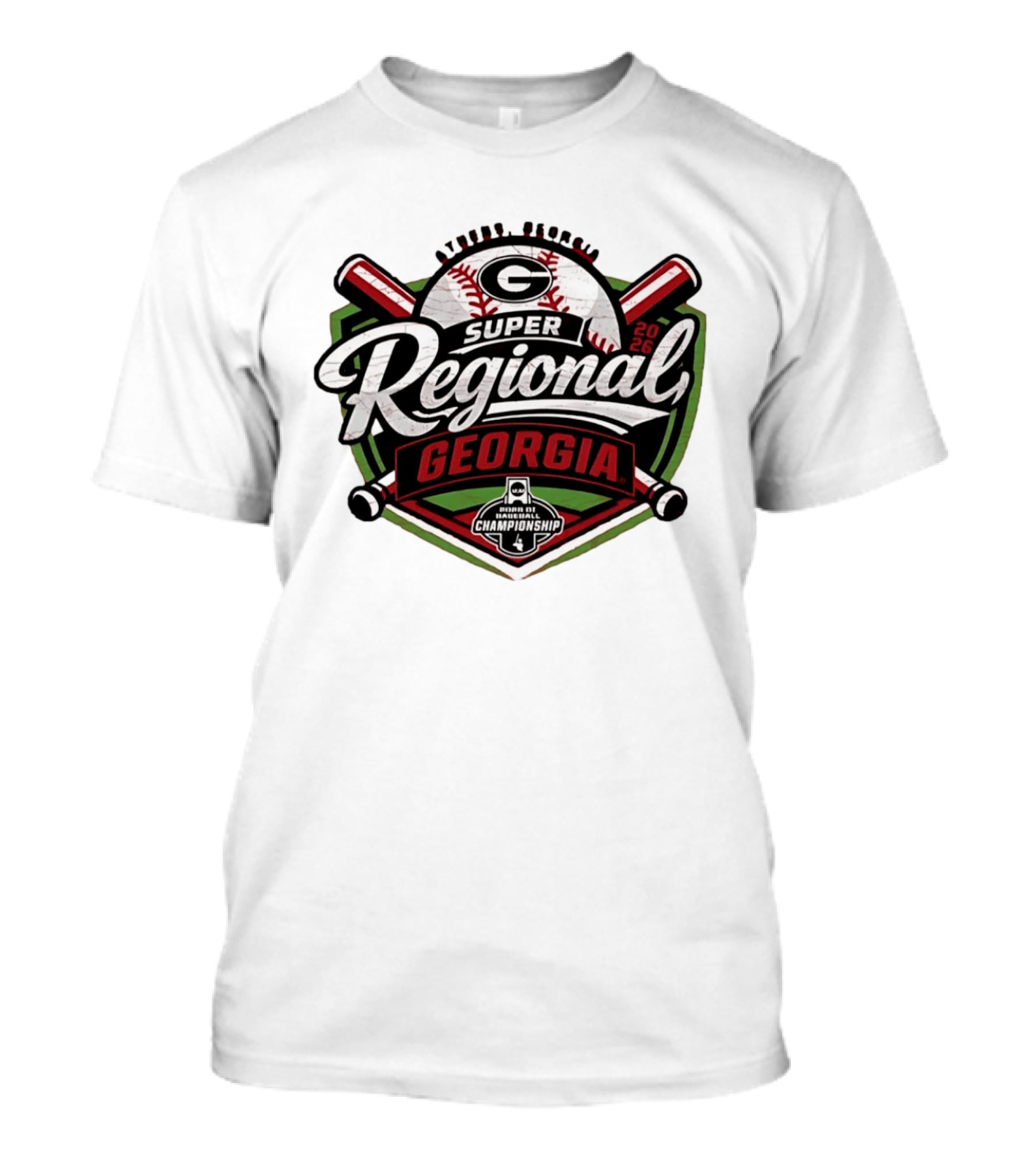 Georgia Bulldogs Baseball Super Regional Championship Athens 2026 T-Shirt