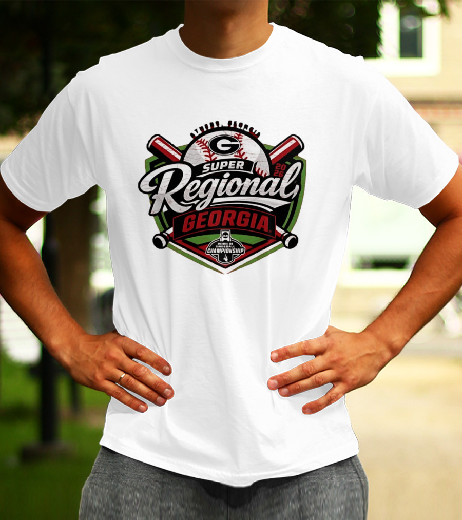 Georgia Bulldogs Baseball Super Regional Championship Athens 2026 T-Shirt