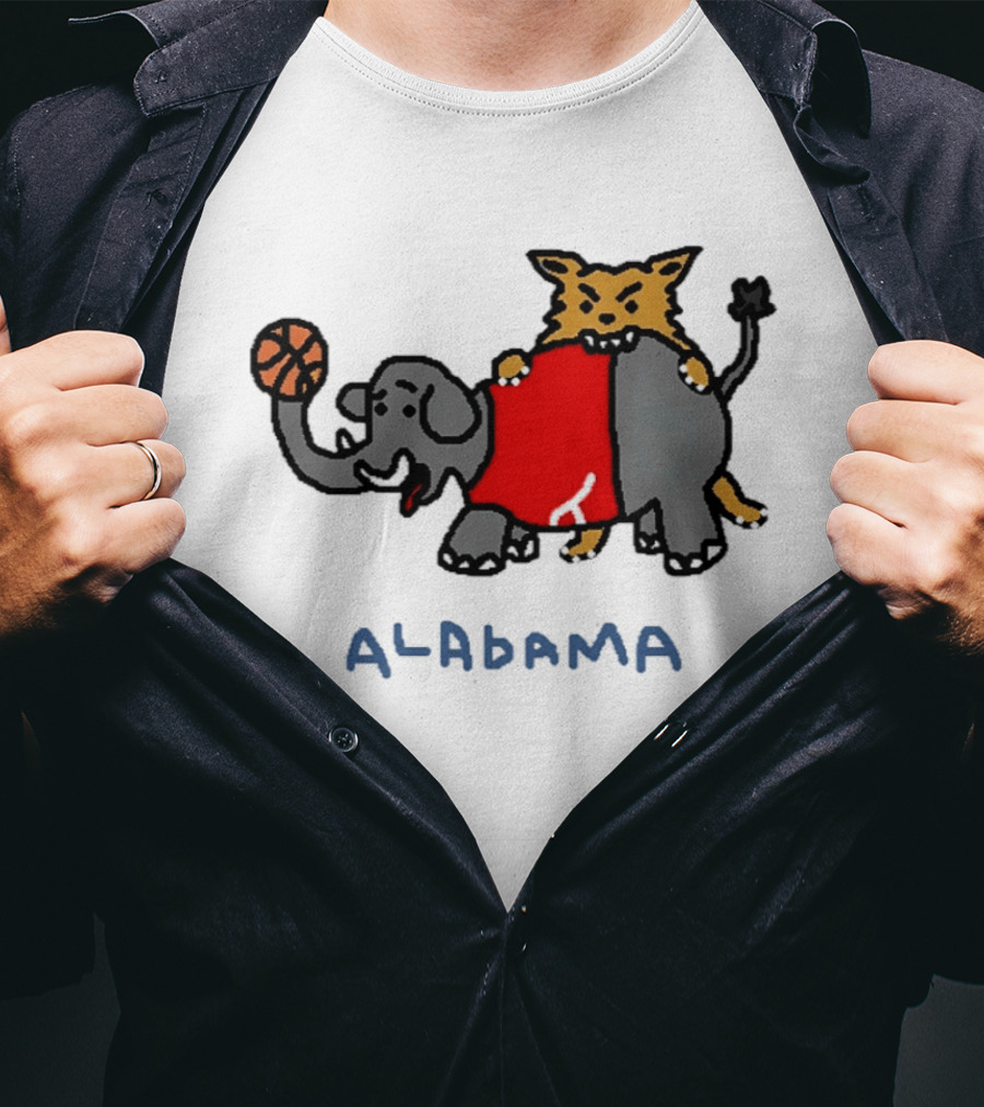 Kentucky Wildcats Vs Alabama Crimson Tide Basketball 2026 SEC Rivalry Paint T-Shirt