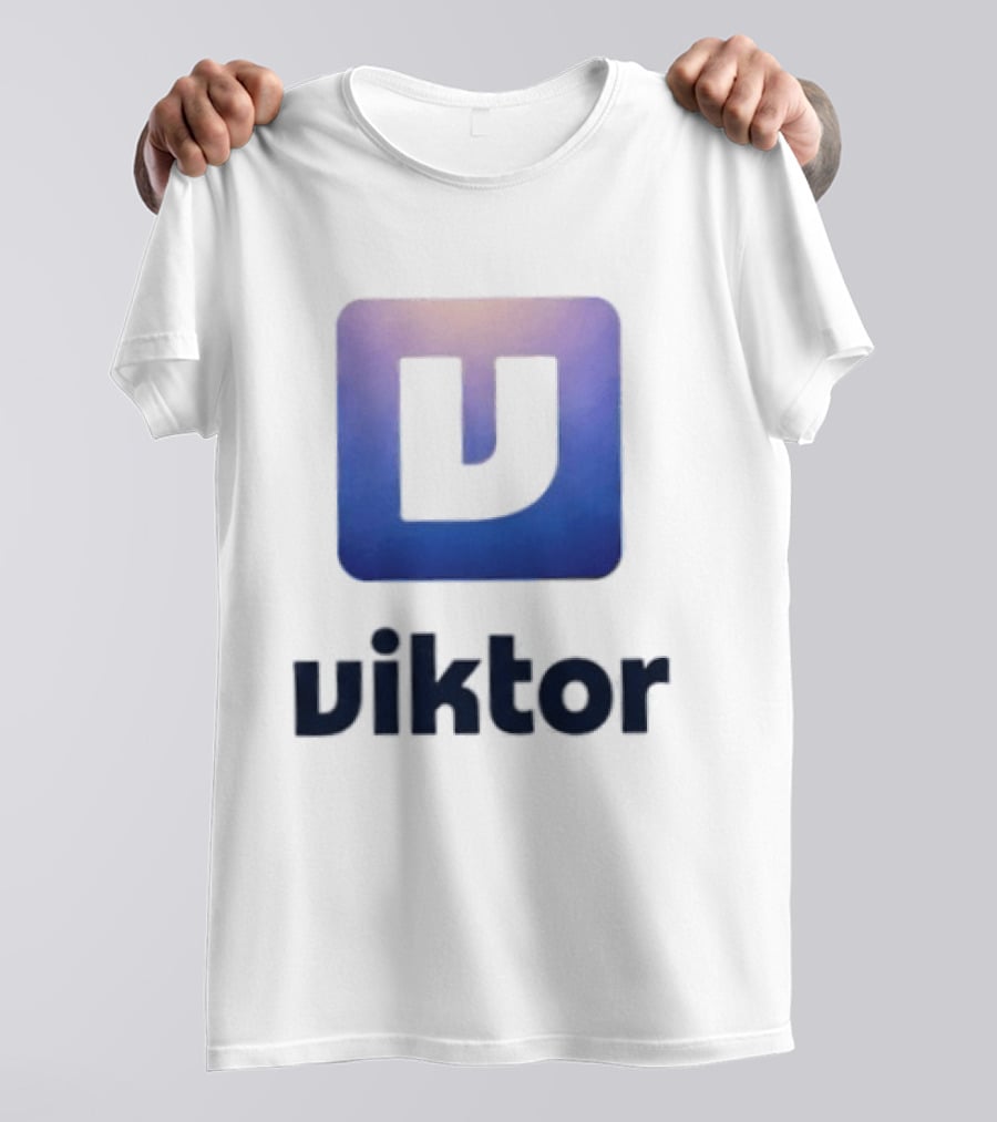 Viktor Square Icon Blue Gradient T-Shirt