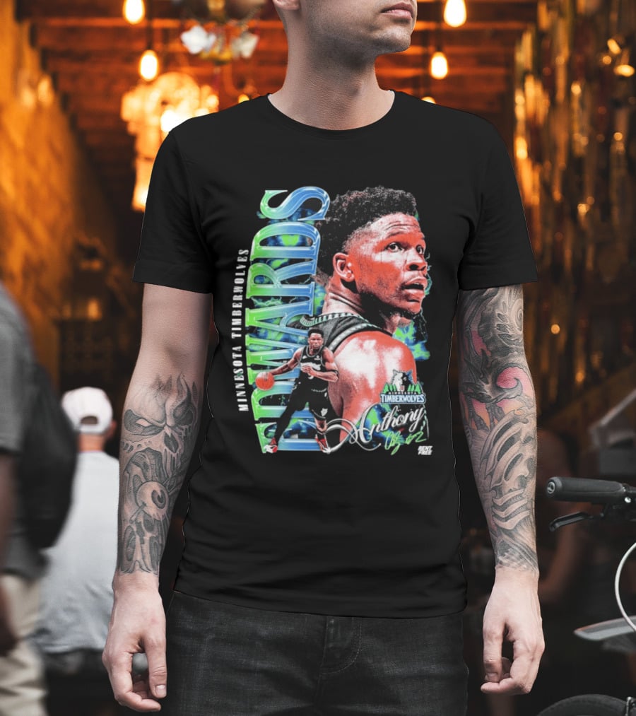 Anthony Edwards Minnesota Timberwolves Basketball Star Collage T-Shirt