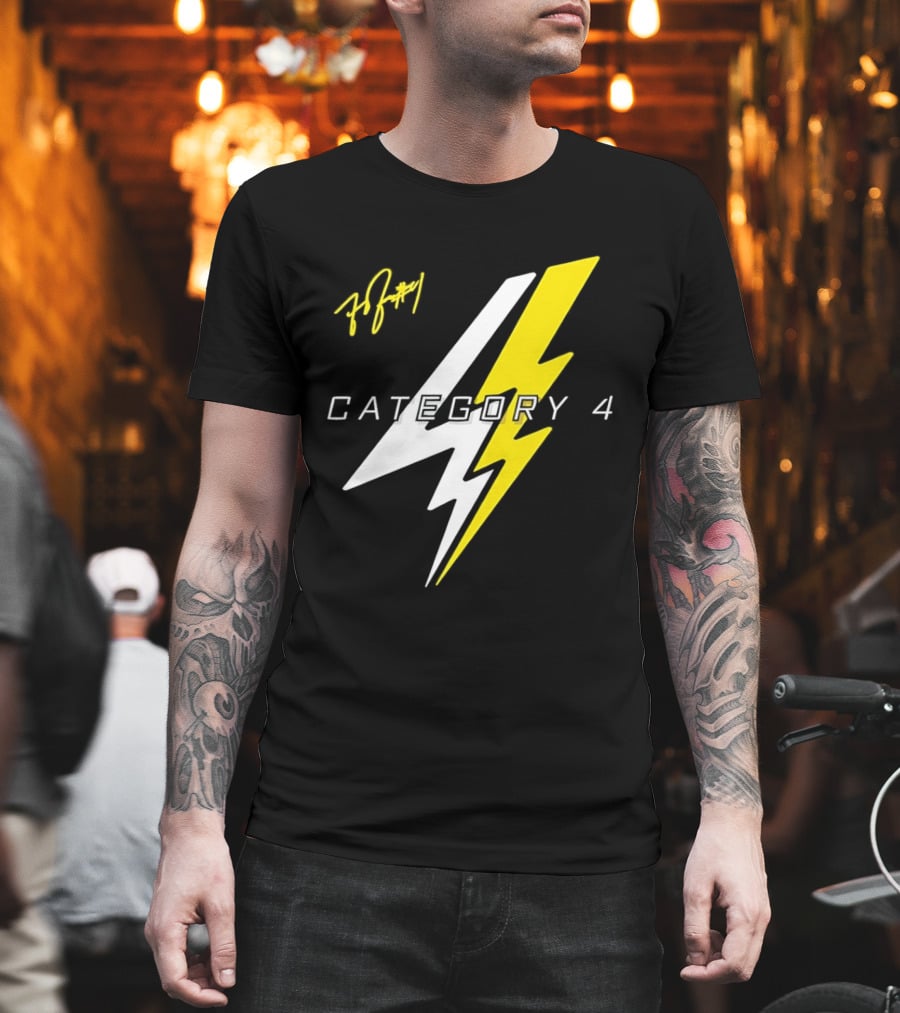 LSU Tigers Flau'jae Johnson Category 4 Lightning Bolt Signature T-Shirt