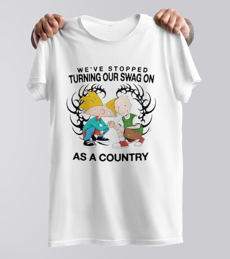We Have Stopped Turning Our Swag On As A Country Cartoon Characters Mashup T-Shirt