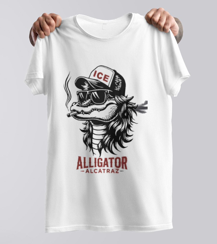 Alligator Alcatraz Ice Smoking T-Shirt