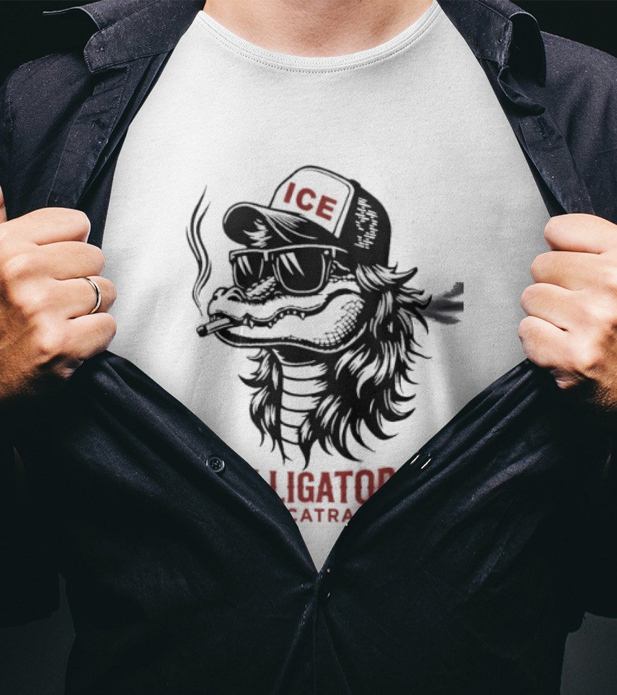 Alligator Alcatraz Ice Smoking T-Shirt