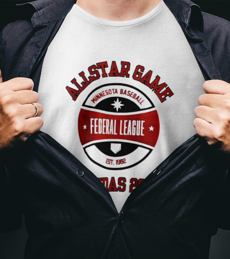 Allstar Game Minnesota Baseball Federal League Est 1982 Dundas 2026 T-Shirt