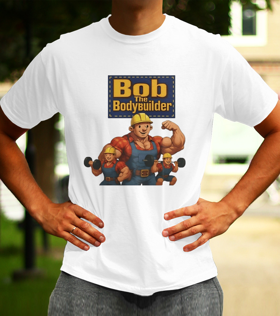 Bob The Bodybuilder Strongman Lifting Weights Movie T-Shirt