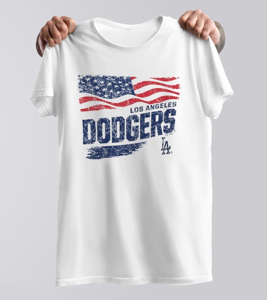 Los Angeles Dodgers American Flag T-Shirt
