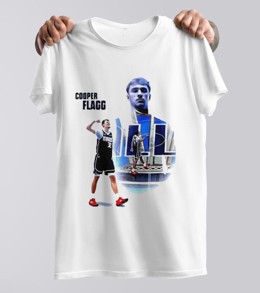 Cooper Flagg Dallas Mavericks MAUS 32 Basketball Player Art 2026 NBA Rookie Of The Year T-Shirt