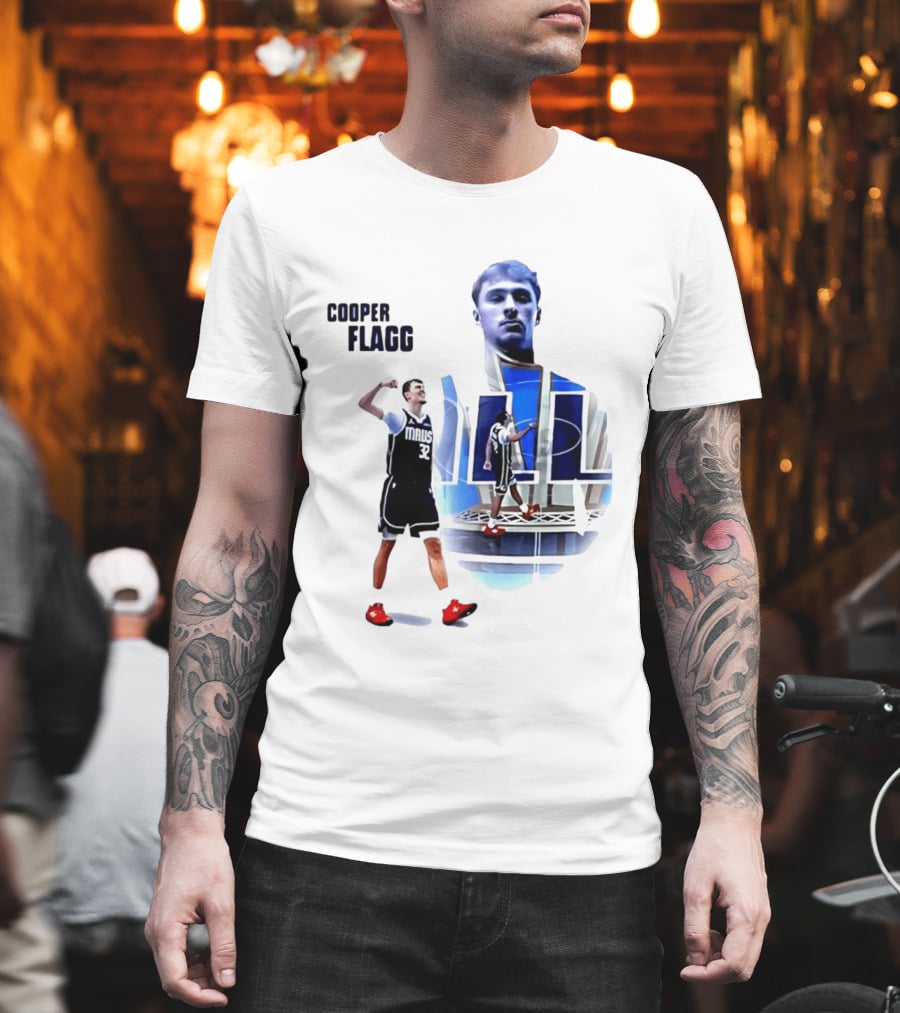 Cooper Flagg Dallas Mavericks MAUS 32 Basketball Player Art 2026 NBA Rookie Of The Year T-Shirt
