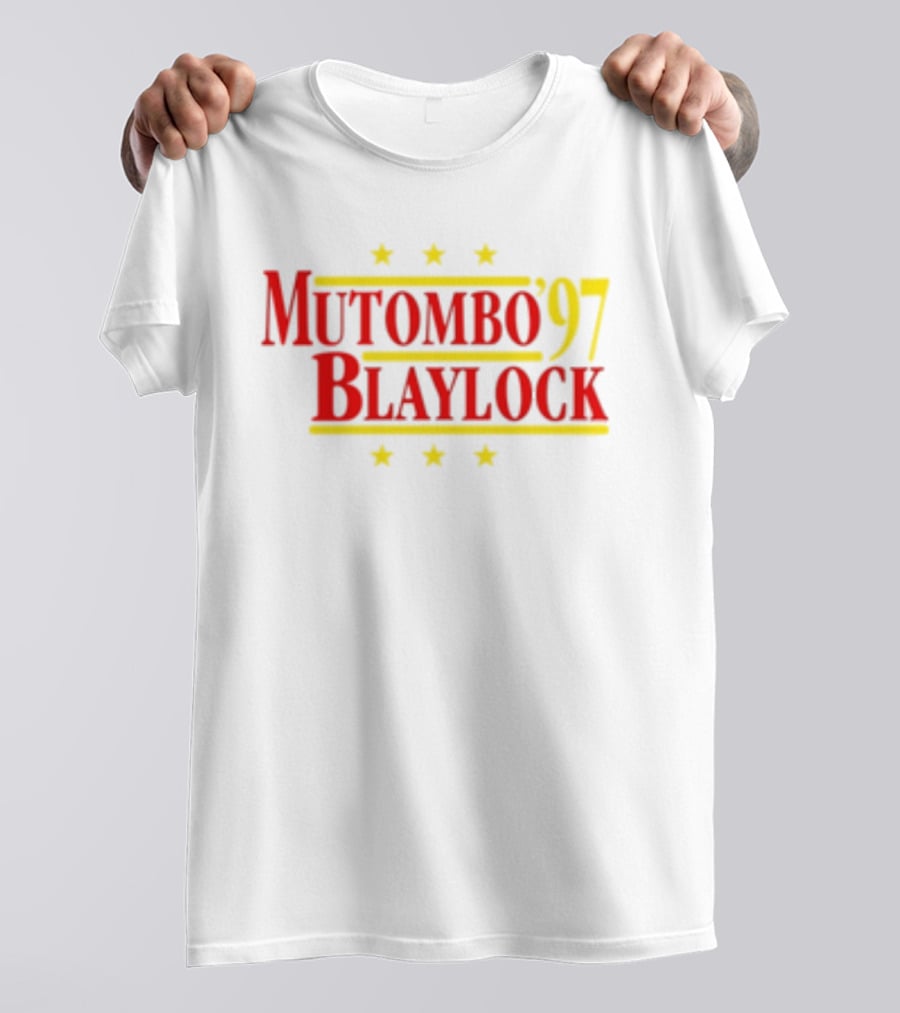 Mutombo Blaylock '97 Atlanta Hawks NBA Stars T-Shirt