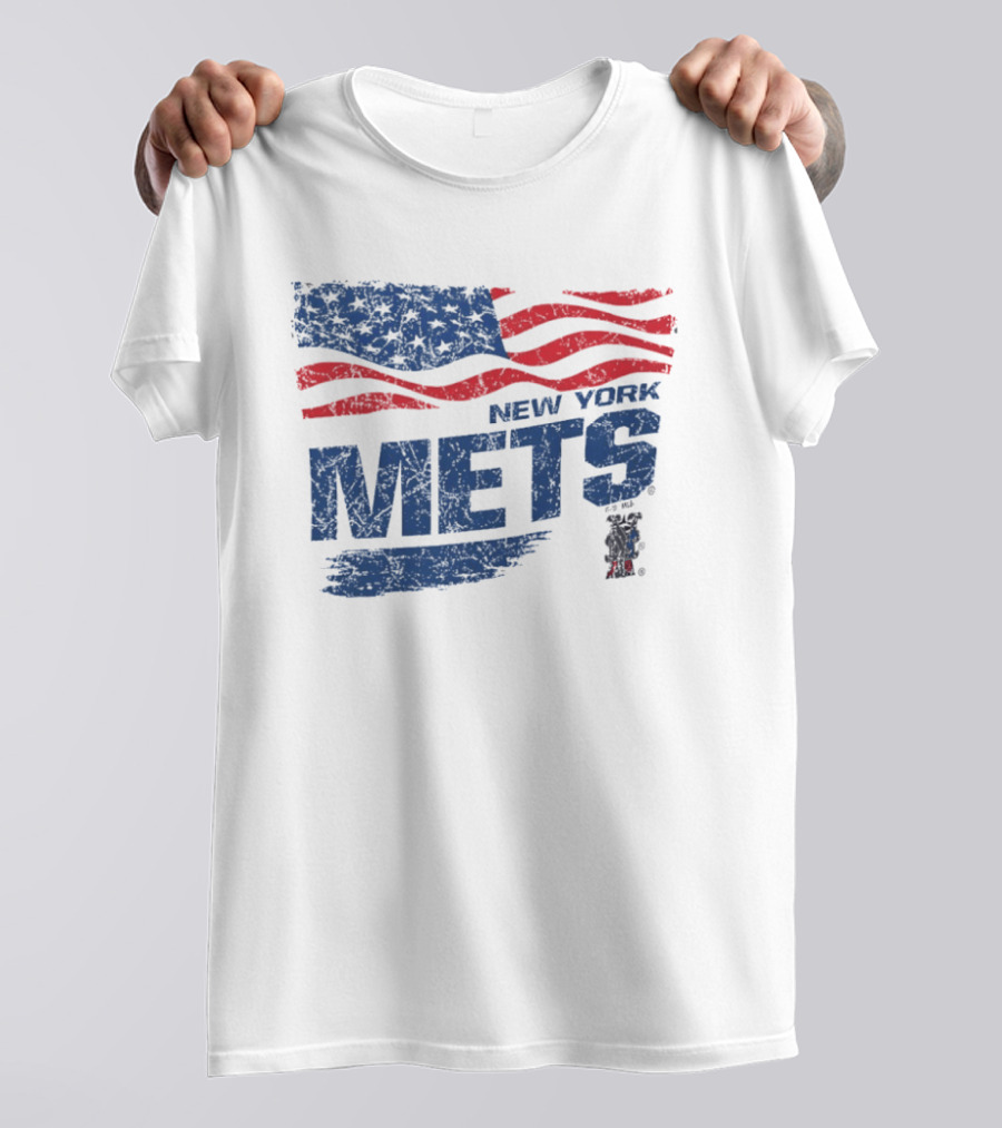 New York Mets 4th Of July American Flag Stars And Stripes 250th Anniversary T-Shirt