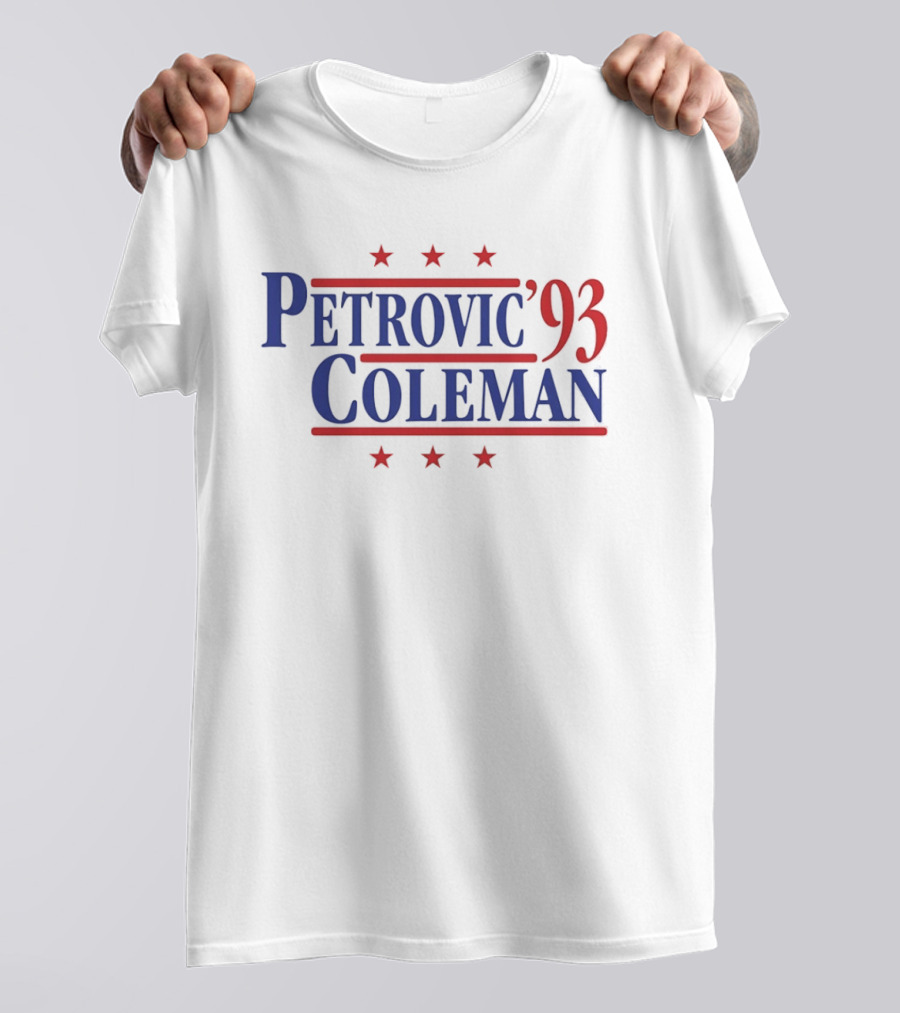 Petrović Coleman '93 Stars New Jersey Nets T-Shirt