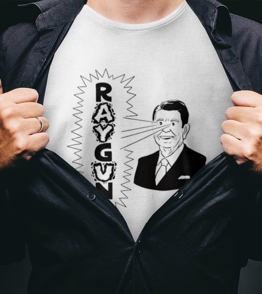 Raygun Ronald Reagan Laser Eyes T-Shirt